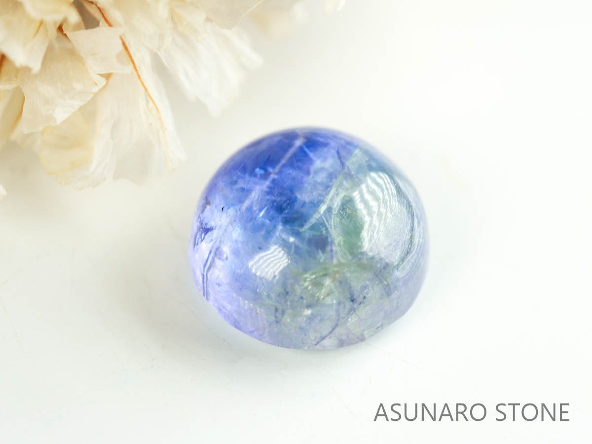 バイカラーゾイサイト（タンザナイト）  カボション　タンザニア産　　1.73ct【230215-1492】