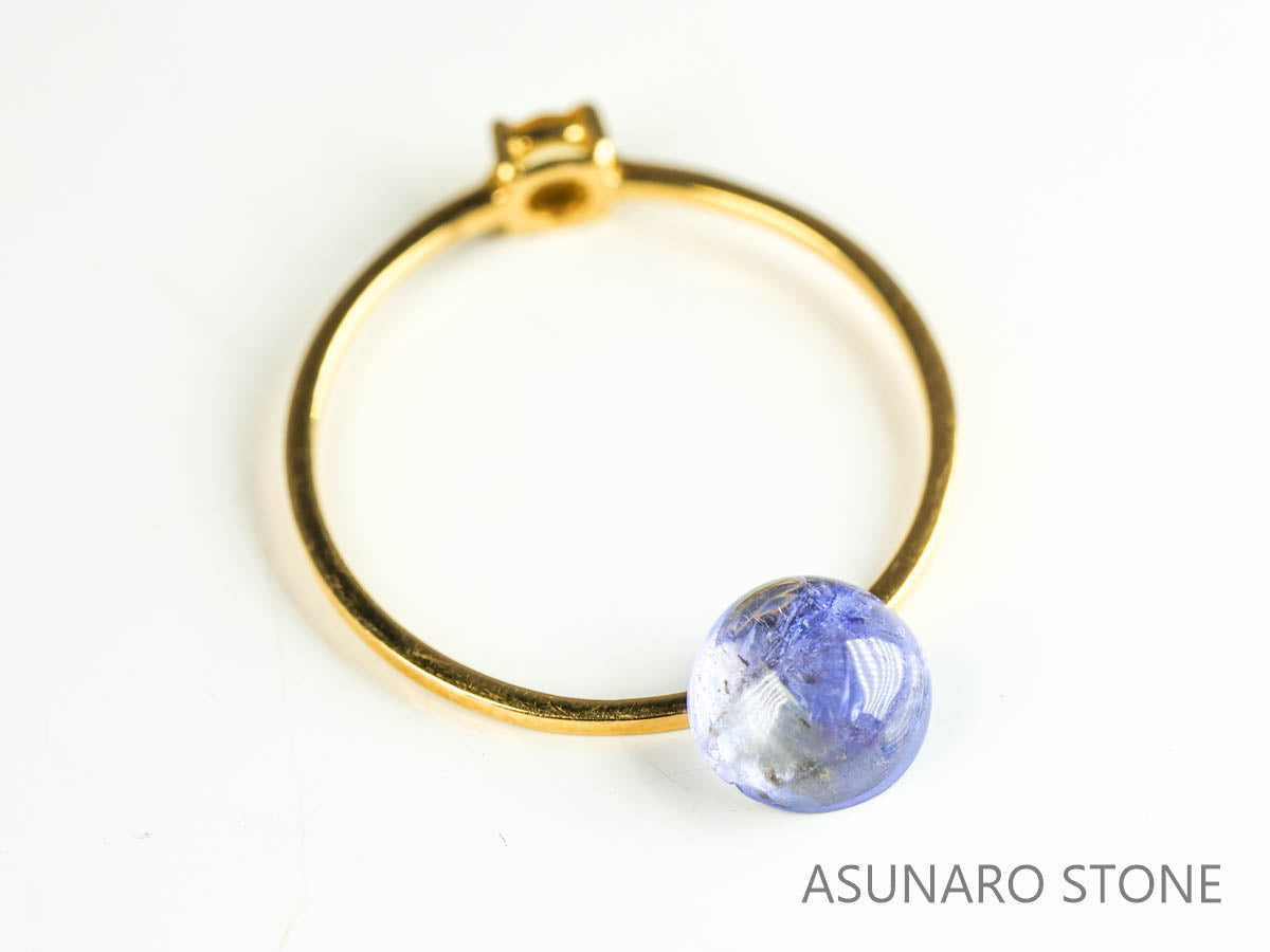 バイカラーゾイサイト（タンザナイト）  カボション　タンザニア産　　1.25ct【230215-1493】