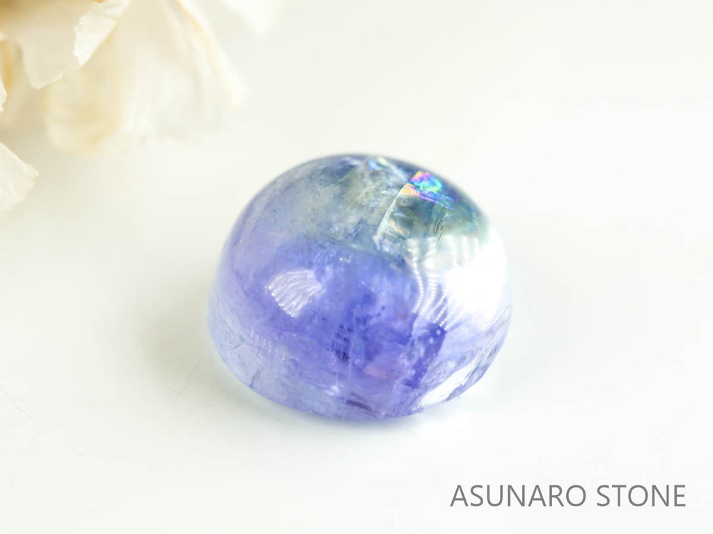 バイカラーゾイサイト（タンザナイト）  カボション　タンザニア産　　1.30ct【230215-1494】