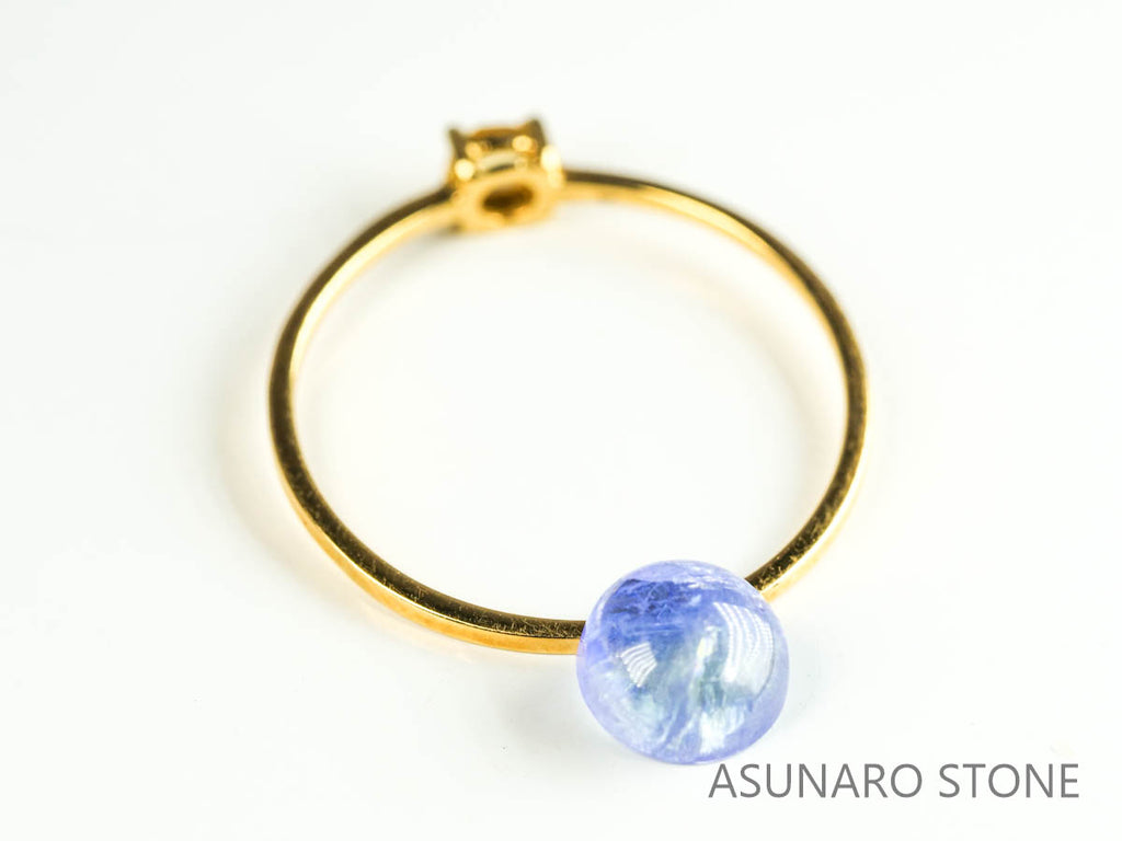 バイカラーゾイサイト（タンザナイト）  カボション　タンザニア産　　1.19ct【230215-1495】