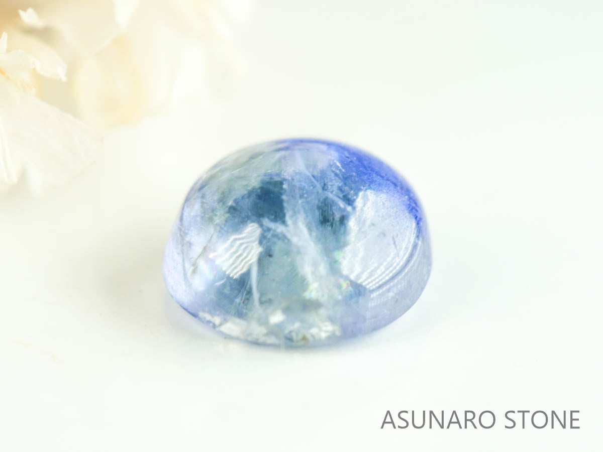 バイカラーゾイサイト（タンザナイト）  カボション　タンザニア産　　1.03ct【230215-1497】