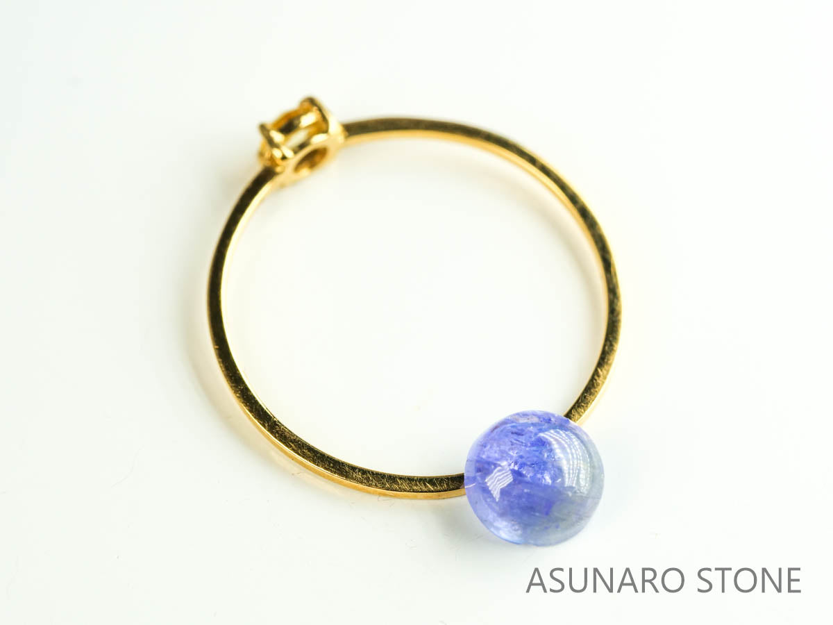 バイカラーゾイサイト（タンザナイト）  カボション　タンザニア産　1.01ct【230215-1498】