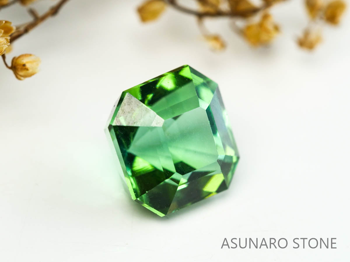 ミントグリーントルマリン　アッシャーカット　アフガニスタン産　　2.14ct【230313-1616】