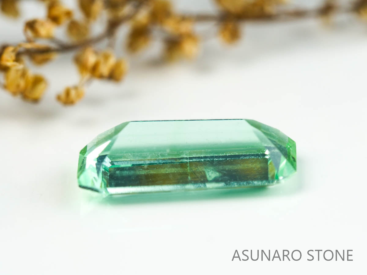 シーフォームトルマリン　エメラルドカット　アフガニスタン産　　1.64ct【230313-1620】