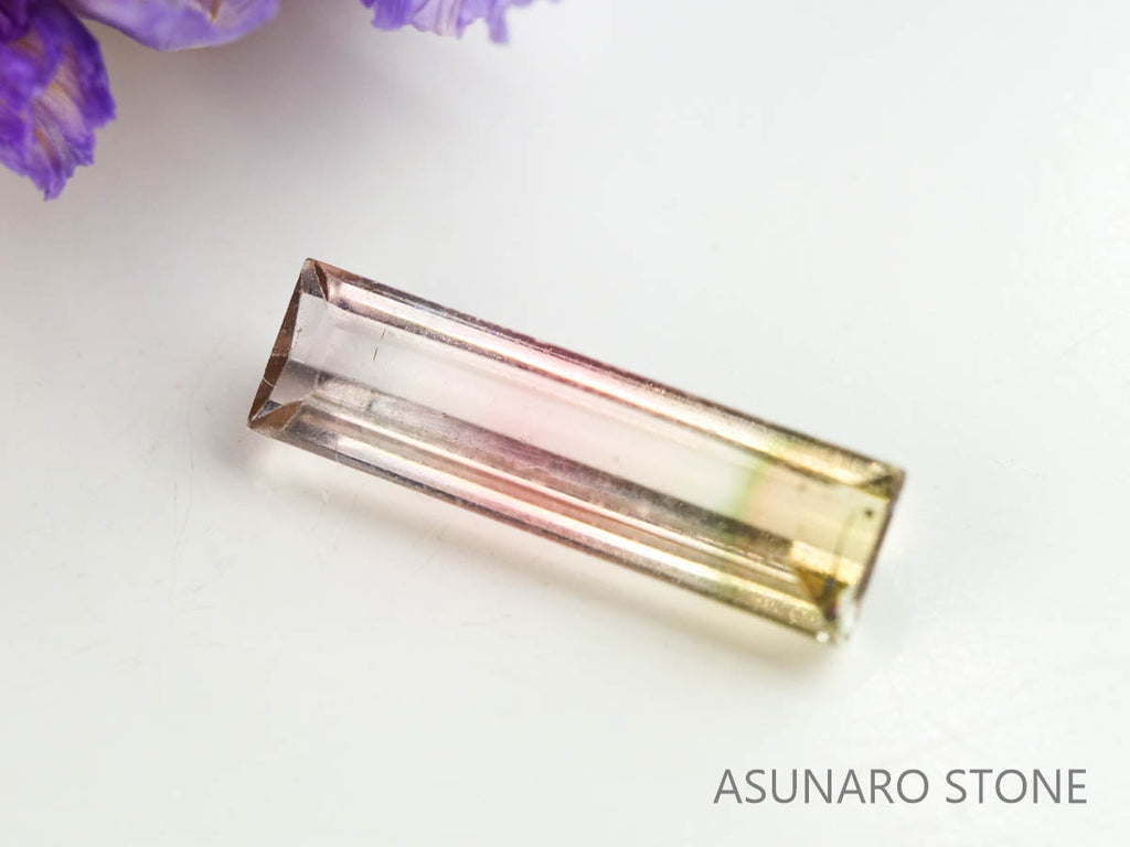 パーティーカラードトルマリン　スクエアカット　ブラジル産　　0.95ct【230313-1626】