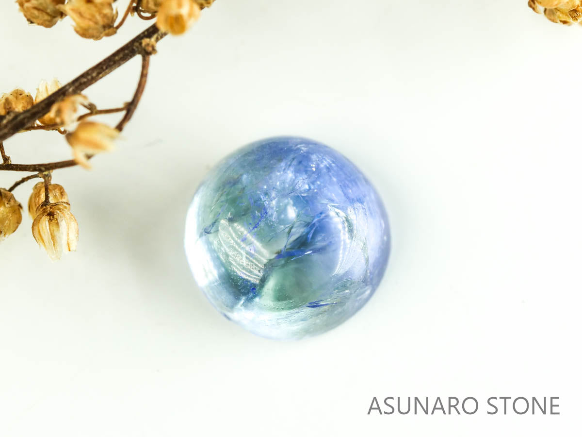 バイカラーゾイサイト（タンザナイト）  カボション　タンザニア産　　1.22ct【230215-1499】