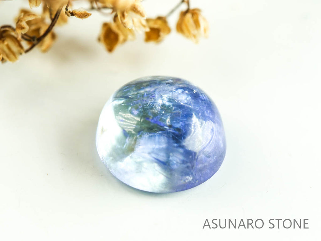 バイカラーゾイサイト（タンザナイト）  カボション　タンザニア産　　1.22ct【230215-1499】