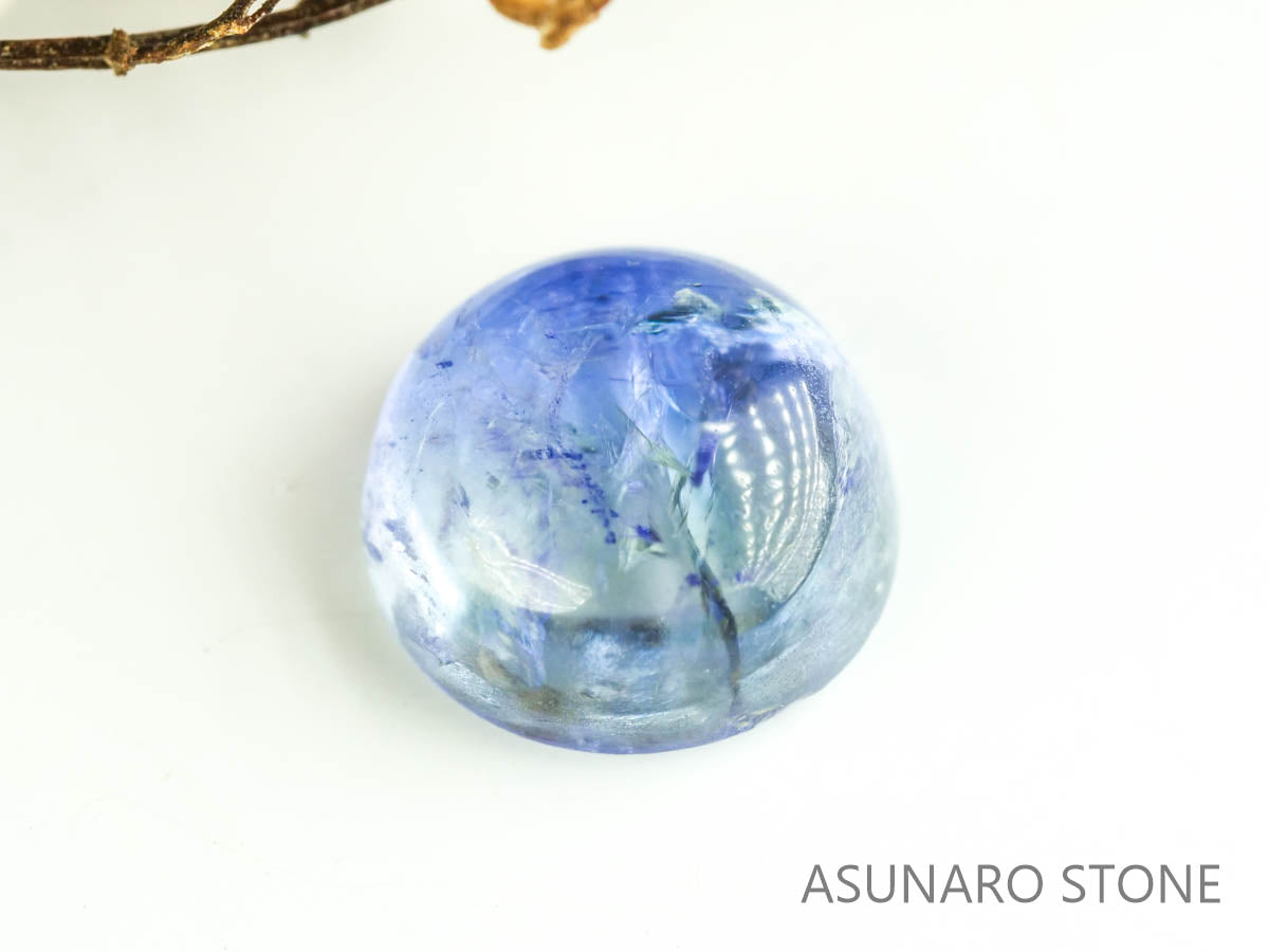 バイカラーゾイサイト（タンザナイト）  カボション　タンザニア産　　1.22ct【230215-1499】