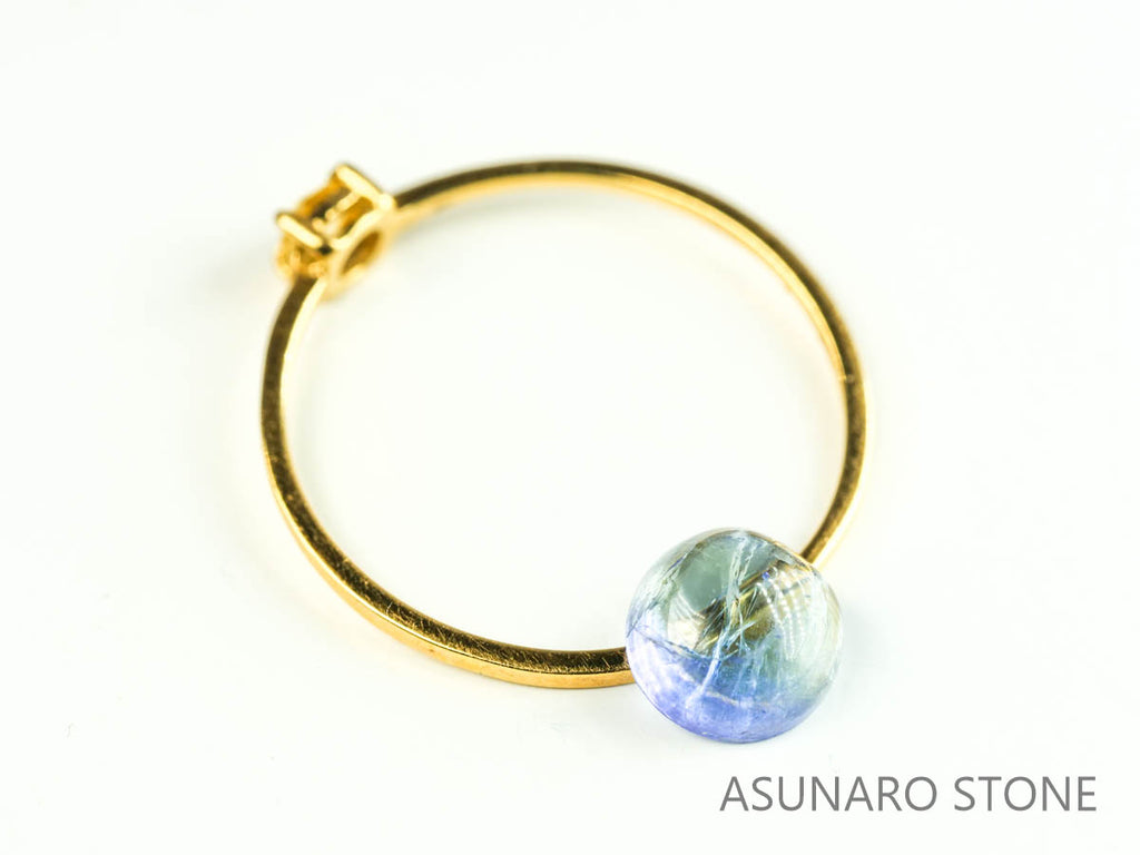 バイカラーゾイサイト（タンザナイト）  カボション　タンザニア産　　1.22ct【230215-1499】