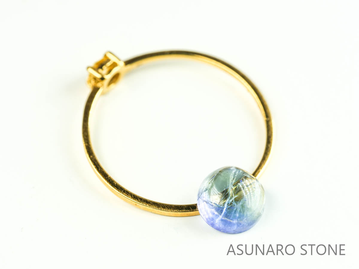 バイカラーゾイサイト（タンザナイト）  カボション　タンザニア産　　1.22ct【230215-1499】