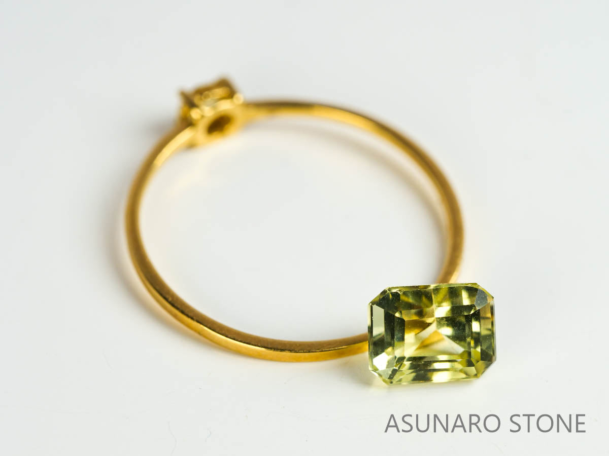 シャンパンカラートルマリン　エメラルドカット　ルワンダ産　　1.28ct【230313-1628】