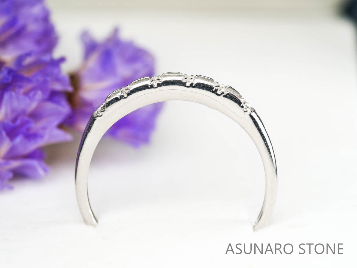 【お仕立て用】空枠番号：3014C　プリンセスカット2mm用　リング枠　ハーフエタニティ【オーダージュエリー用】hpv