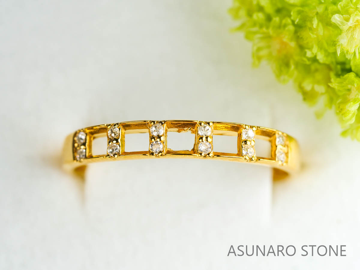 【お仕立て用】空枠番号：3021C　プリンセスカット2.5mm用　リング枠　ハーフエタニティ【オーダージュエリー用】hpv