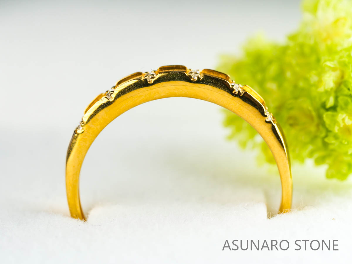 【お仕立て用】空枠番号：3021C　プリンセスカット2.5mm用　リング枠　ハーフエタニティ【オーダージュエリー用】hpv