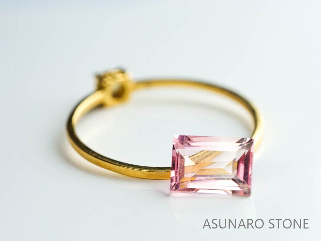 バイカラートルマリン　スクエアカット　ルワンダ産　　1.19ct【230313-1631】