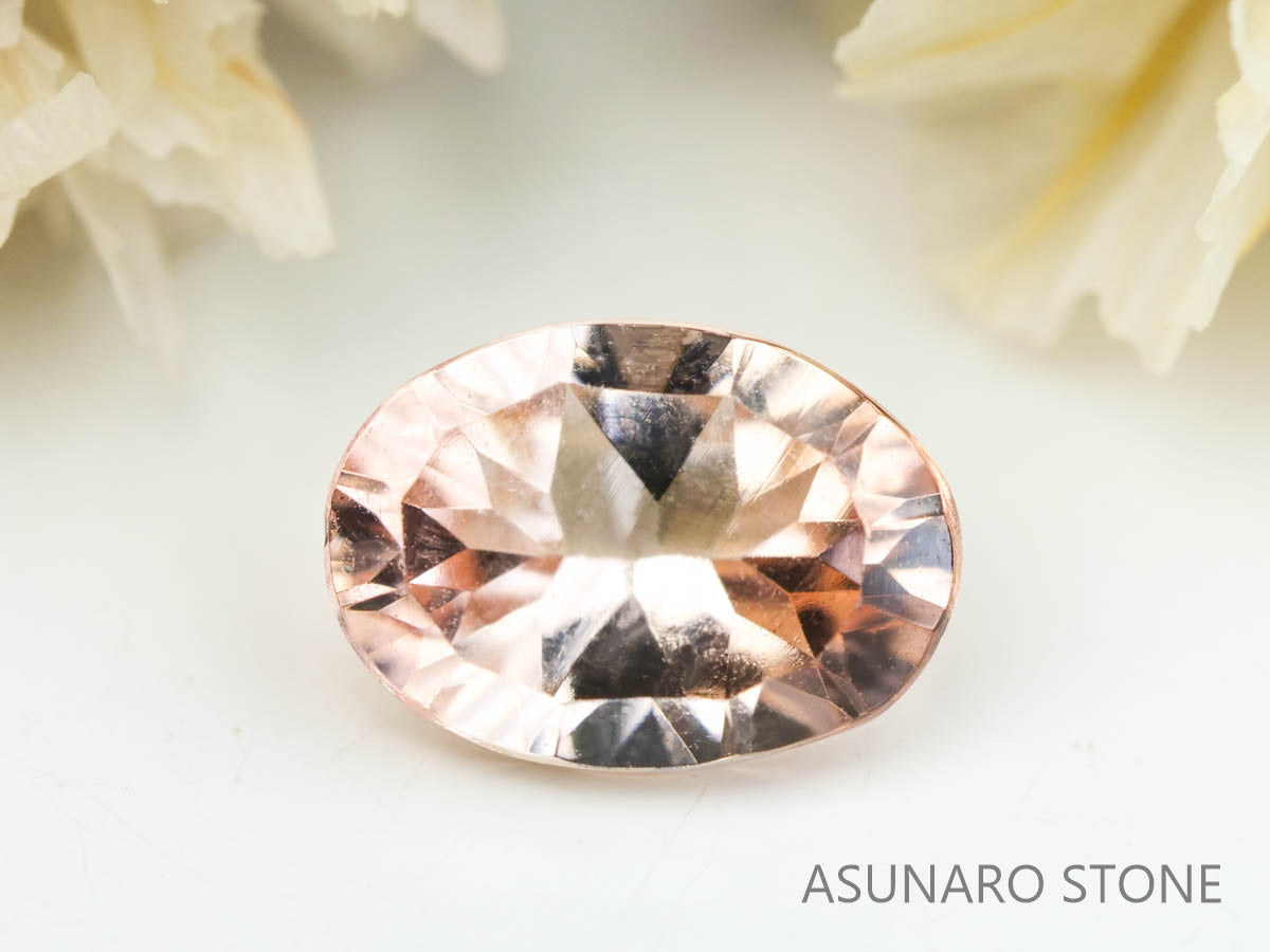 アプリコットカラートルマリン　コンケーブカット　ルワンダ産　　0.80ct【230303-1538】