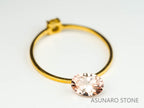 アプリコットカラートルマリン　コンケーブカット　ルワンダ産　　0.80ct【230303-1538】