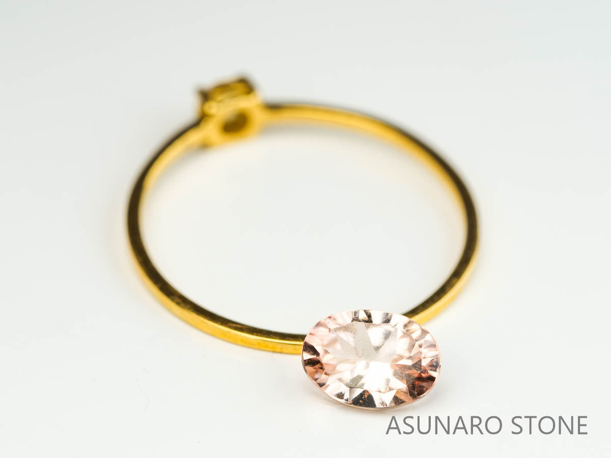 アプリコットカラートルマリン　コンケーブカット　ルワンダ産　　0.80ct【230303-1538】