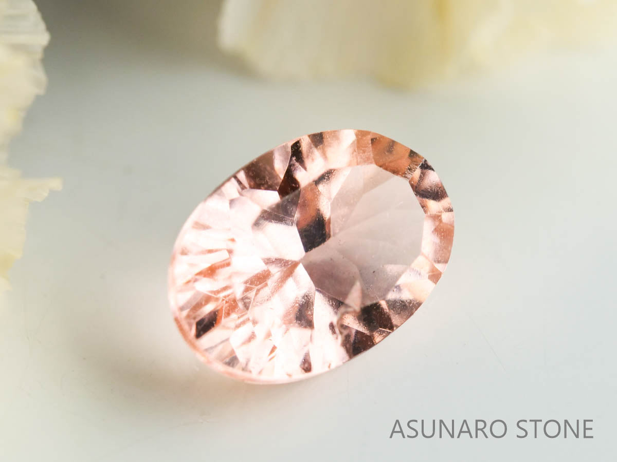 アプリコットカラートルマリン　コンケーブカット　ルワンダ産　　0.85ct【230303-1539】