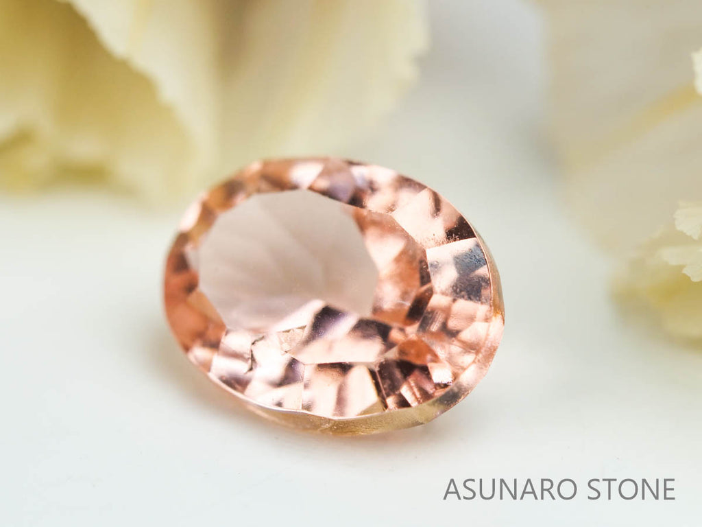 アプリコットカラートルマリン　コンケーブカット　ルワンダ産　　0.85ct【230303-1539】