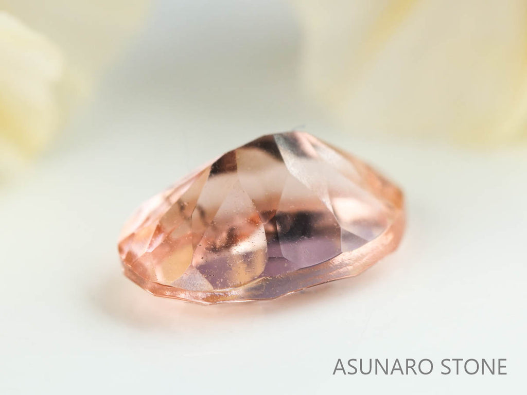 アプリコットカラートルマリン　コンケーブカット　ルワンダ産　　0.85ct【230303-1539】