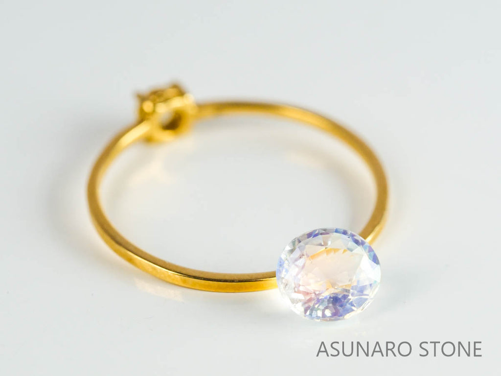 アンデシンラブラドライト　ラウンドカット　マダガスカル産　　0.68ct【230329-1563】