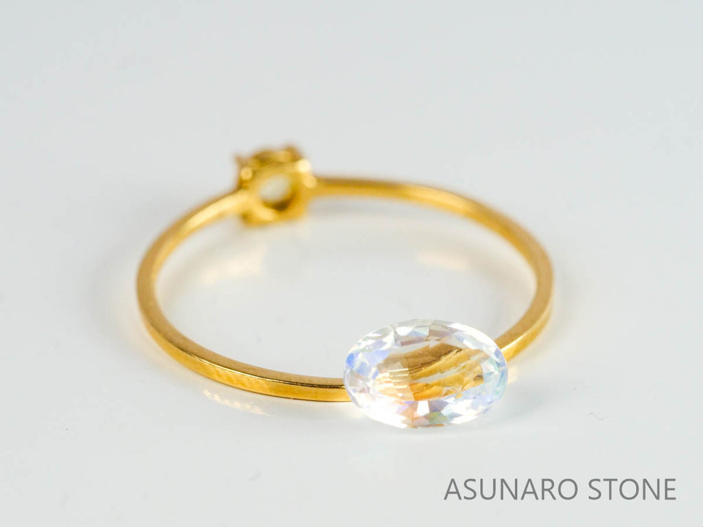 アンデシンラブラドライト　オーバルカット　マダガスカル産　　0.66ct【230329-1575】