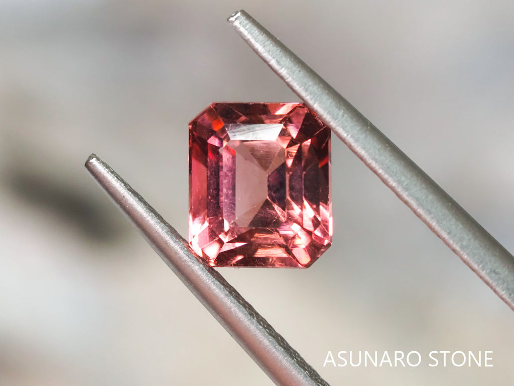 ピンクトルマリン エメラルドカット アフガニスタン産 1.53ct【pt21030222】