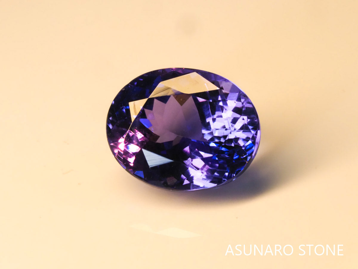 タンザナイト  オーバルカット タンザニア産 日独ソーティング付 4.24ct【tn21040237】