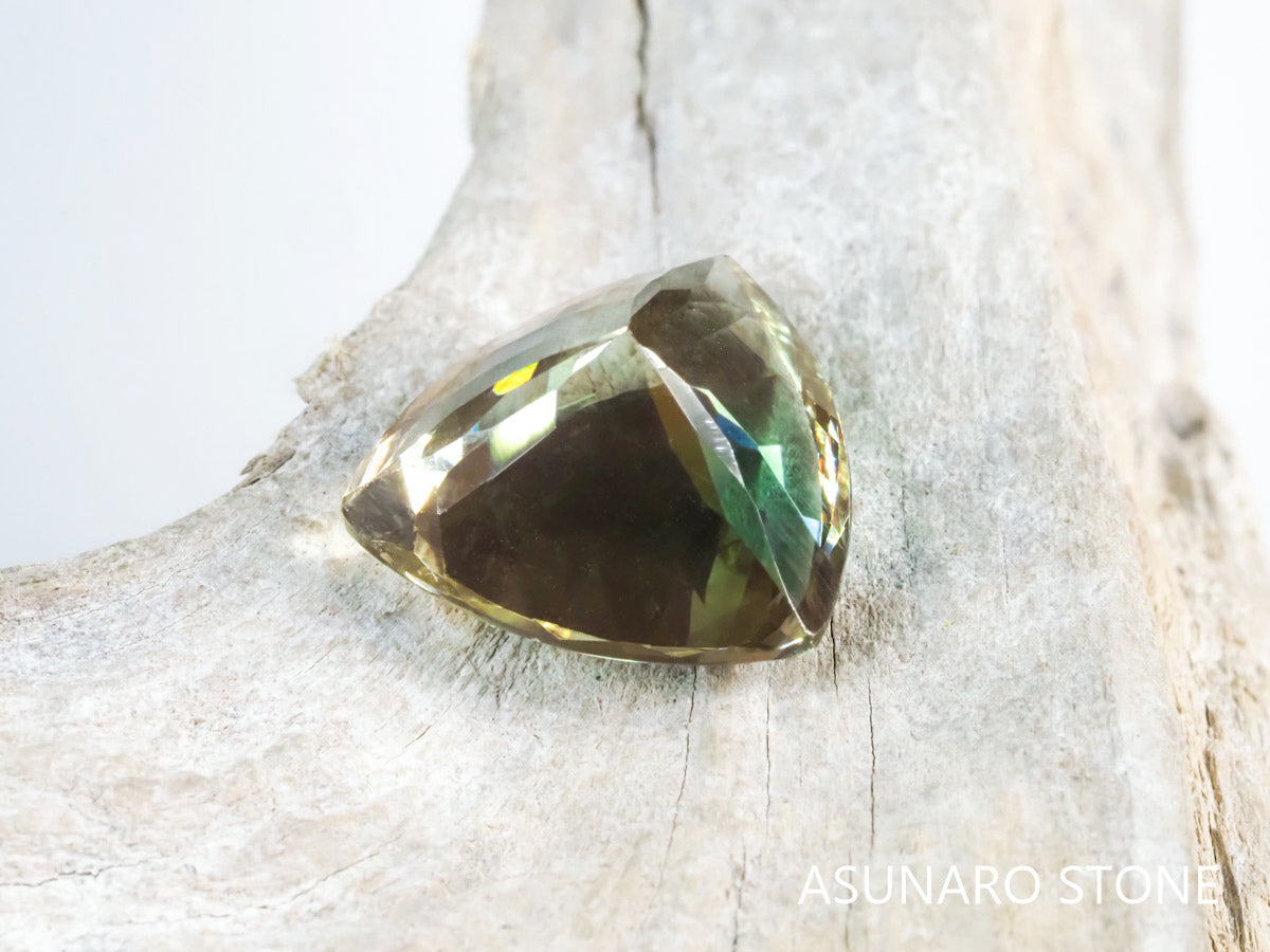 バイカラーオレゴンサンストーン トリリアントカット アメリカ産 3.61ct【os210621-241】