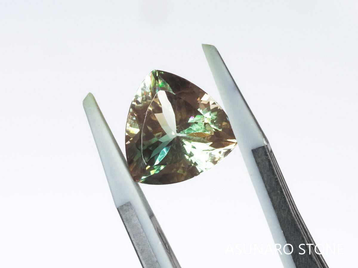 バイカラーオレゴンサンストーン トリリアントカット アメリカ産 3.61ct【os210621-241】