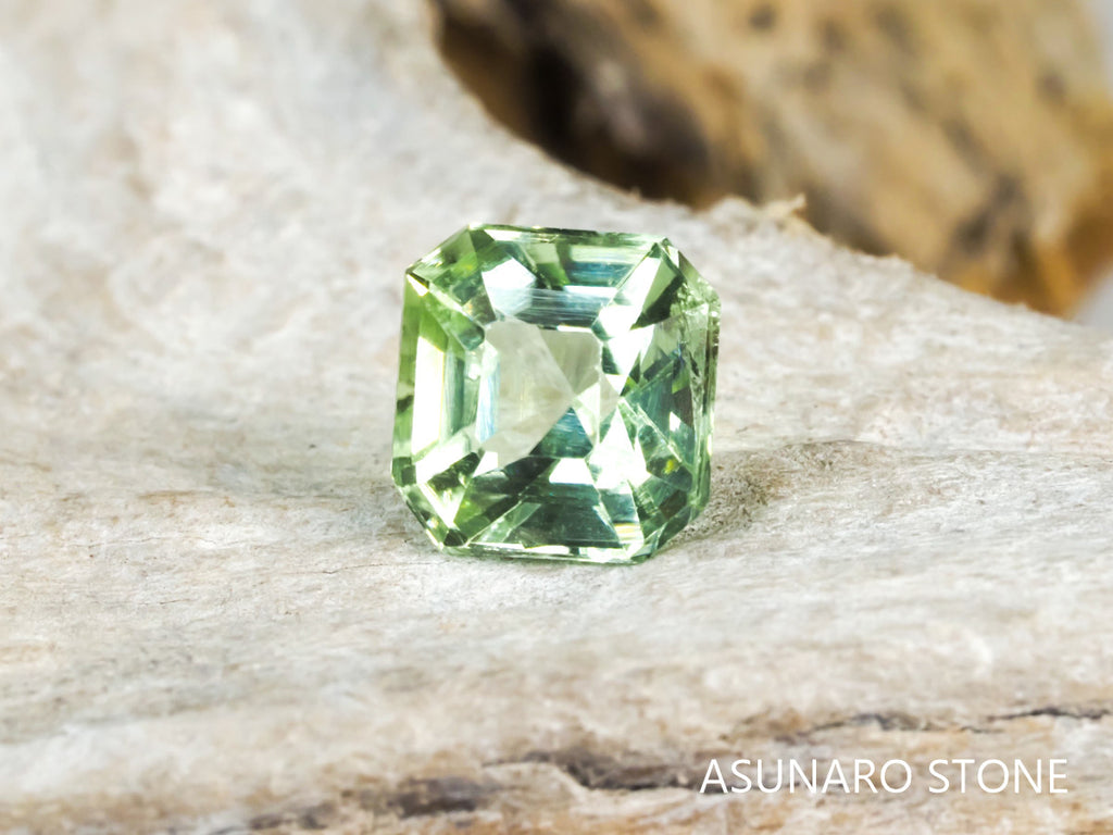 ミントカラートルマリン アッシャーカット アフガニスタン産 1.07ct【tm21040243】