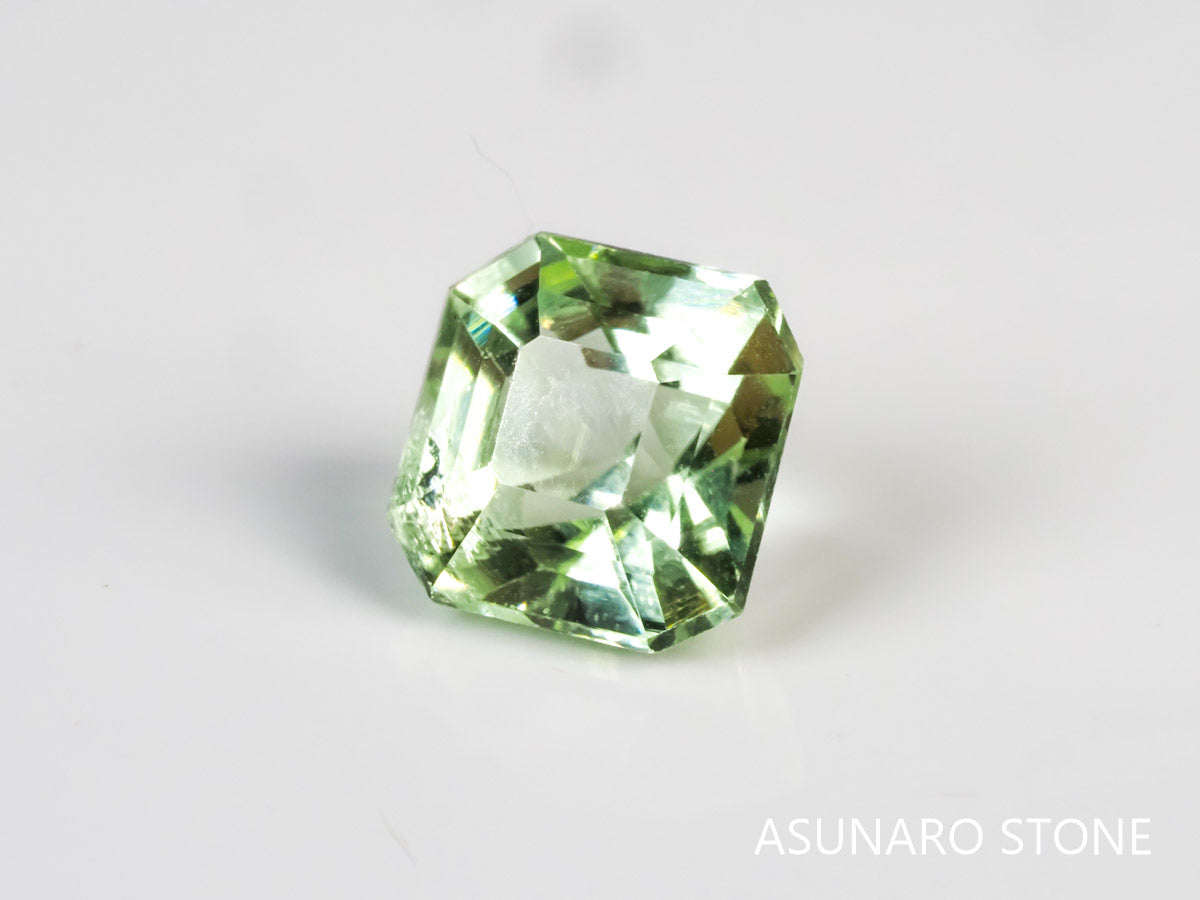 ミントカラートルマリン アッシャーカット アフガニスタン産 1.07ct【tm21040243】