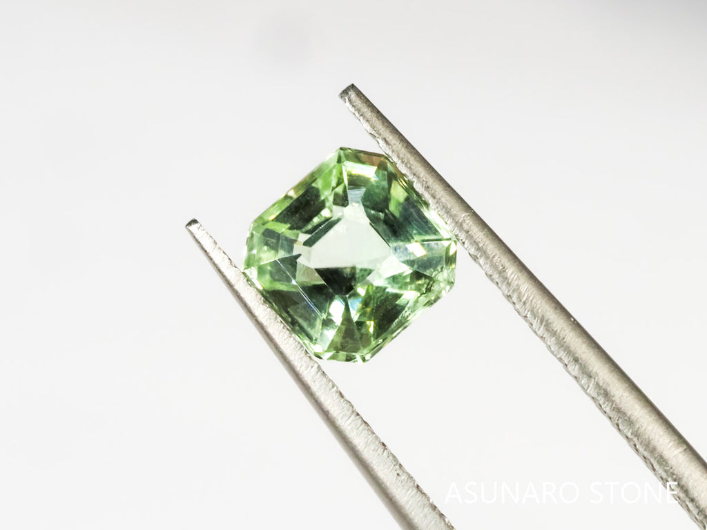 ミントカラートルマリン アッシャーカット アフガニスタン産 1.07ct【tm21040243】