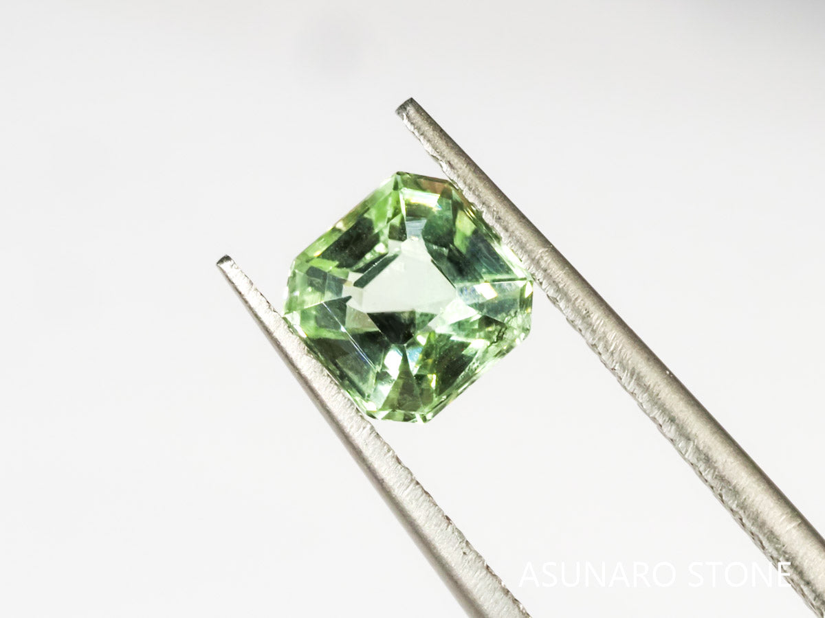 ミントカラートルマリン アッシャーカット アフガニスタン産 1.07ct【tm21040243】