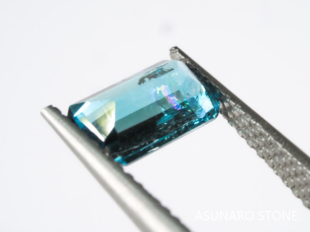 ブルートルマリン エメラルドカット アフガニスタン産 0.97ct【tm210621-245】