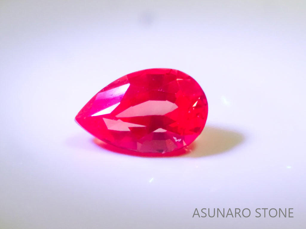 ホットピンクスピネル ペアシェイプカット タンザニア産 0.41ct【sp21040269】