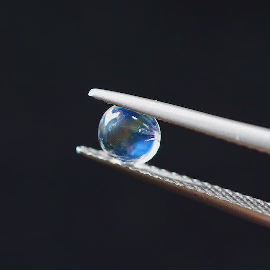 アンデシンラブラドライト  ラウンドカボション　インド産　　0.35ct【211129-544】