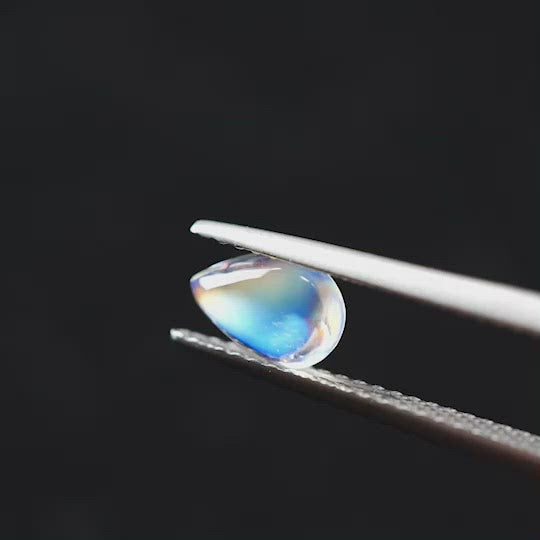 アンデシンラブラドライト ペアシェイプカボション　インド産　　0.60ct【211125-537】