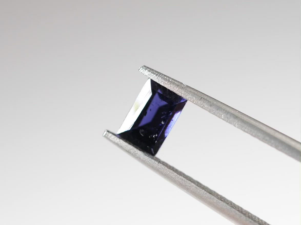 アイオライトサンストーン スクエアカット インド産0.72ct【as210717-410】