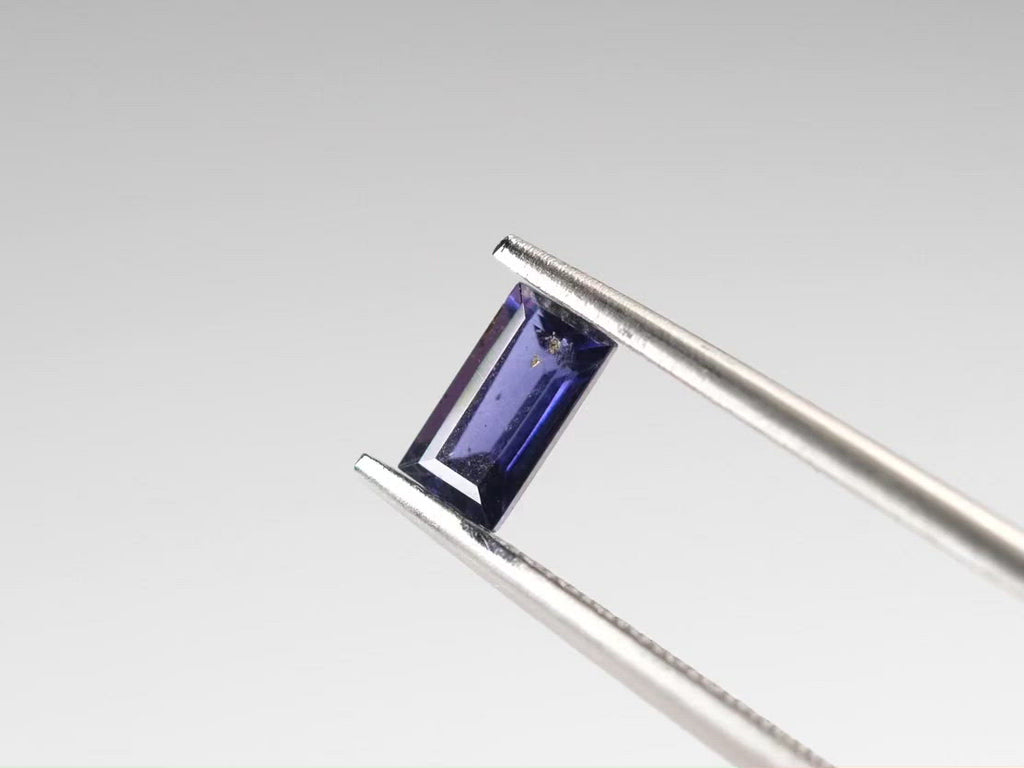 アイオライトサンストーン スクエアカット インド産0.37ct【as210717-415】