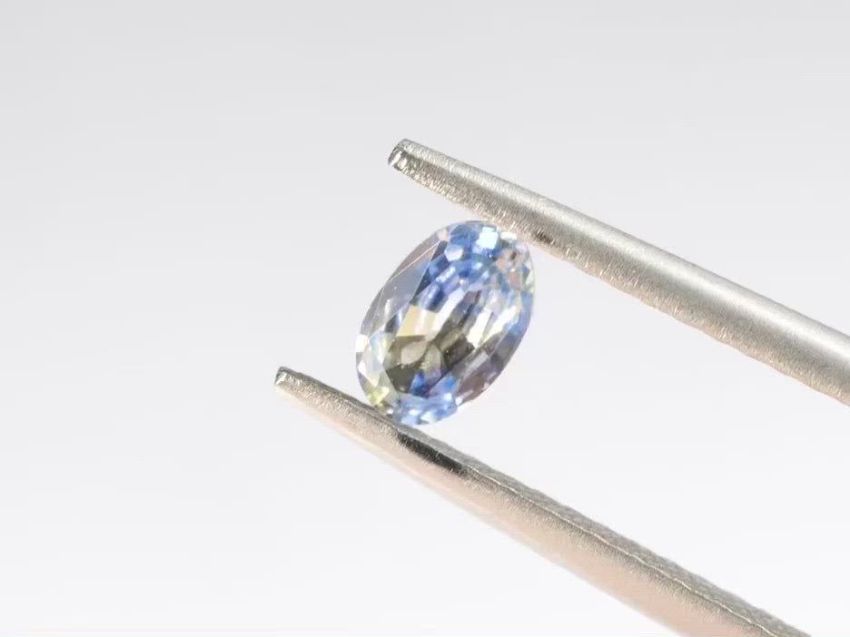 バイカラーサファイア オーバルカット スリランカ産 0.44ct【bs210611-356】