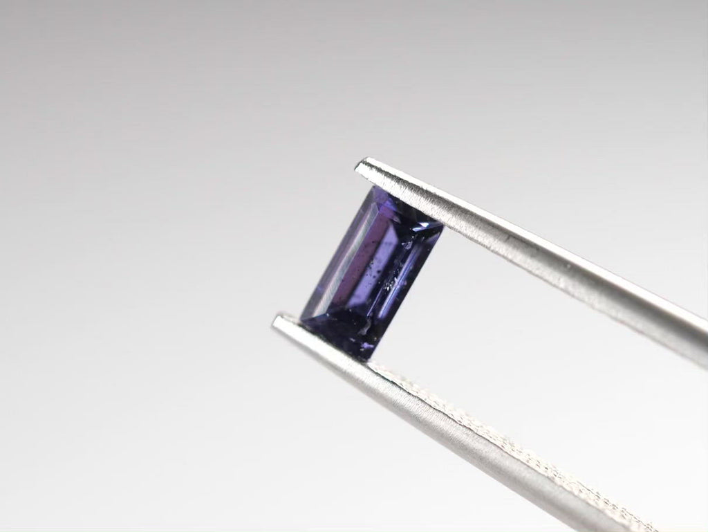 アイオライトサンストーン スクエアカット インド産0.41ct【as210717-413】