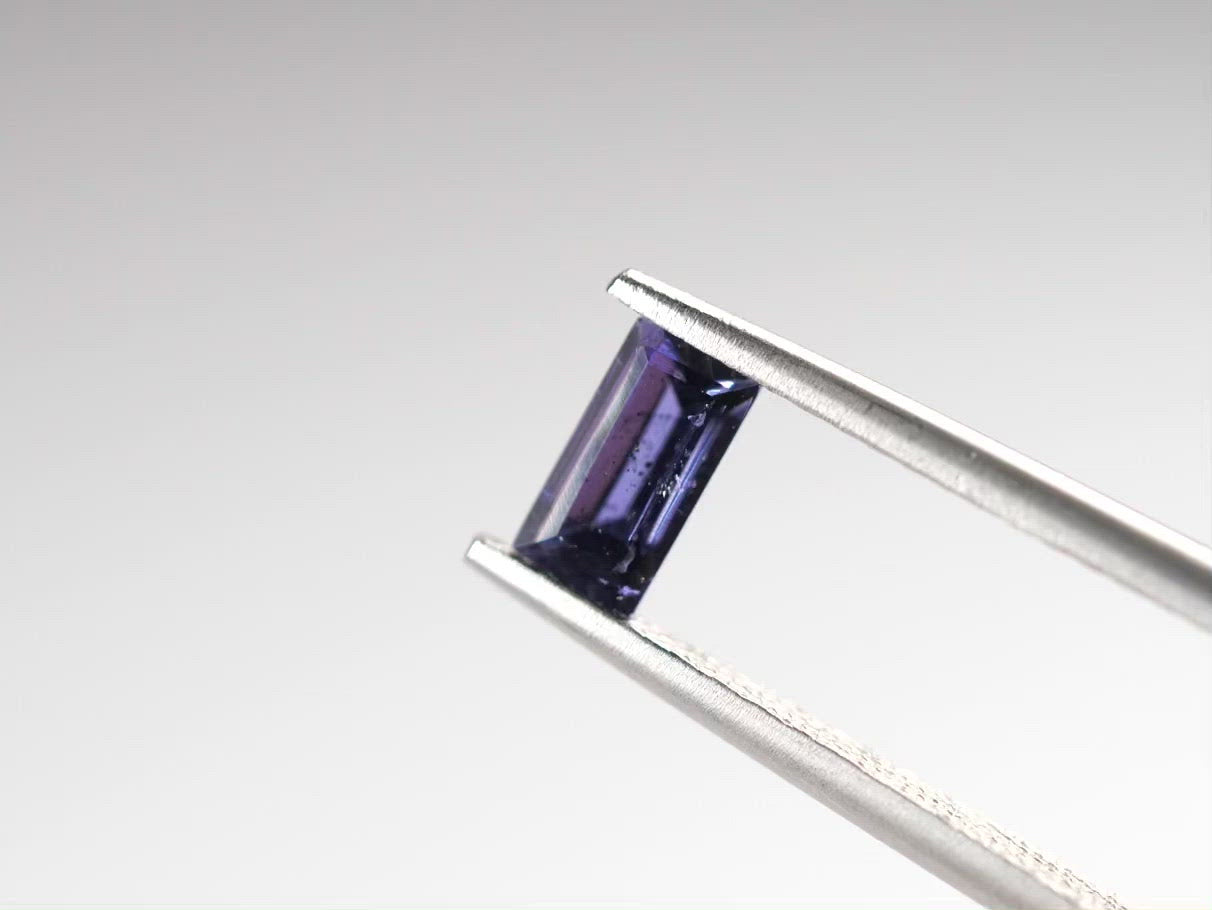 アイオライトサンストーン スクエアカット インド産0.41ct【as210717-413】