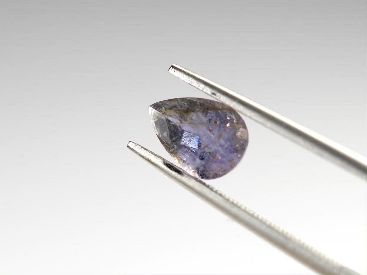 ブラッドショットアイオライト ペアシェイプカット インド産0.98ct【bs210702-384】