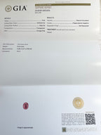 パパラチアサファイア 　オーバルカット　 スリランカ産　0.62ct　GIA鑑別書付【221203-736】